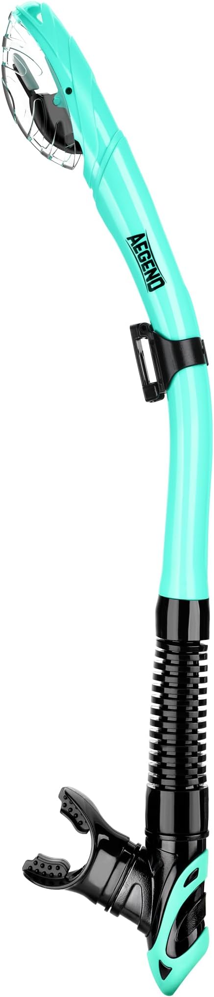 Aegend Dry Snorkel, Dive Mask Easy-Breath Free Diving Snorkel for Snorkeling Scuba Diving Freediving Swimming, with Top Dry Valve and Food-Grade Silicone Mouthpiece