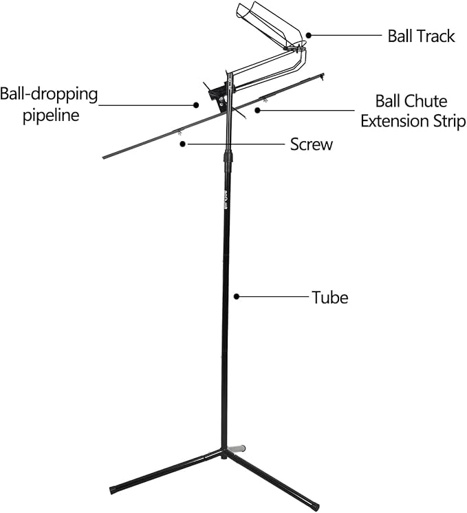 Baseball Soft Toss Pitching Machine | Training System, Support Auto & Manual Ball Drop, Height Adjustable, Hold Up to 10 Balls, Baseball Hitting Swing Trainer for All Ages and Skill