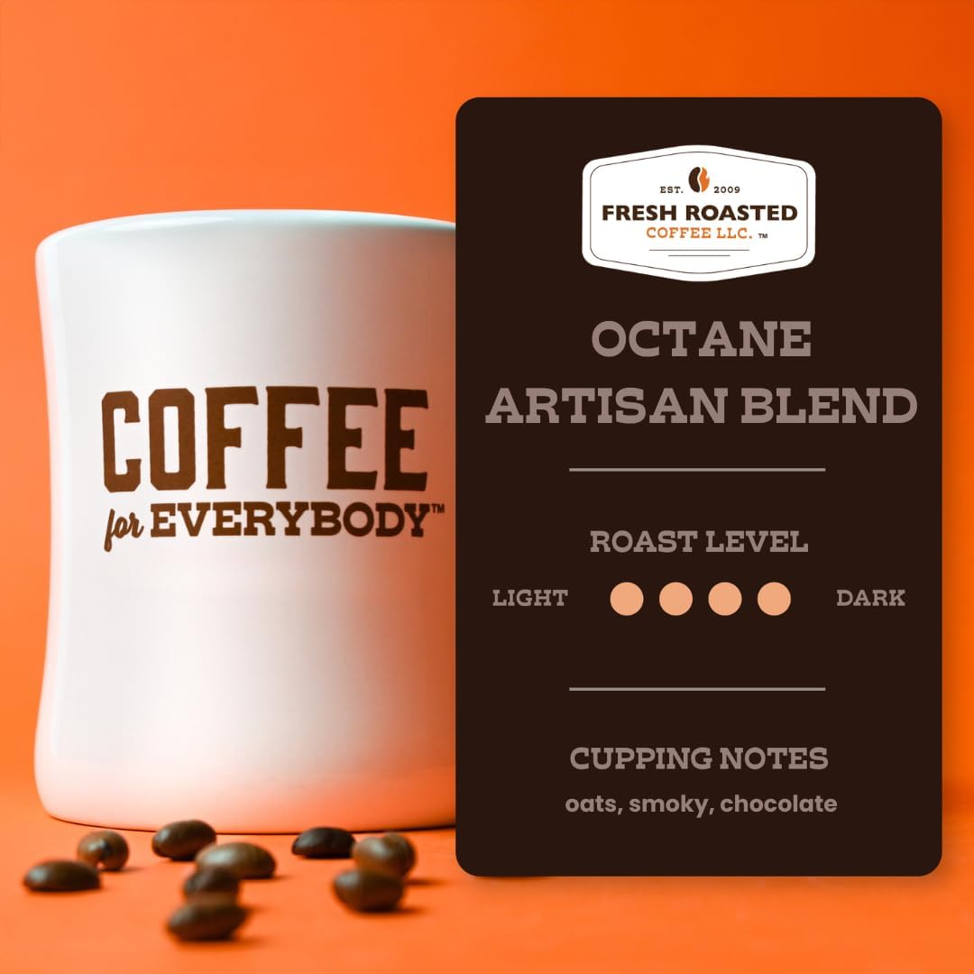 Fresh Roasted Coffee, Octane, 12 oz, Dark Roast, Kosher, Ground
