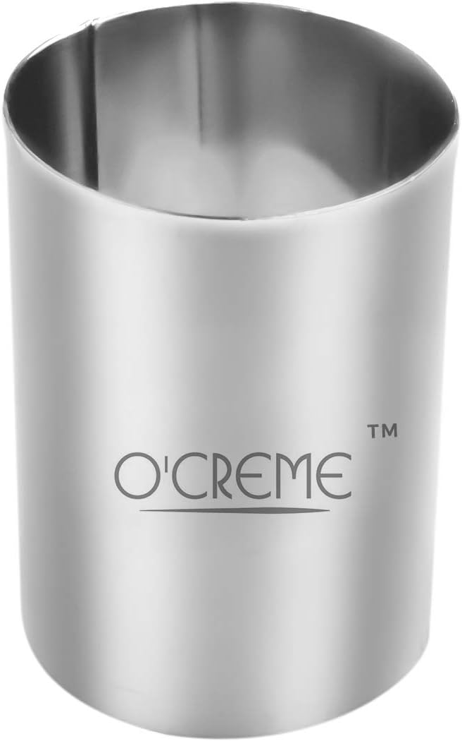 O'Creme Cake Ring Sturdy Stainless Steel Round Mousse Cake Ring Mold for Baking, Dessert Cake Decorating Pastry Rings 2 Inch Diameter x 3 Inch High