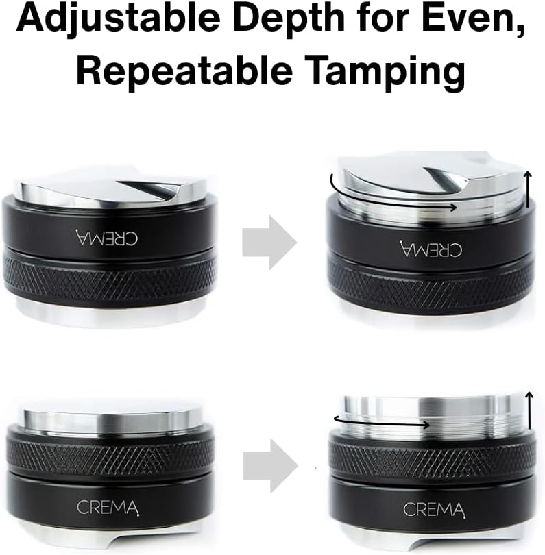 cream coffee products 58.5mm 2 in 1 tamper and distributor black beautiful espresso hand tampers