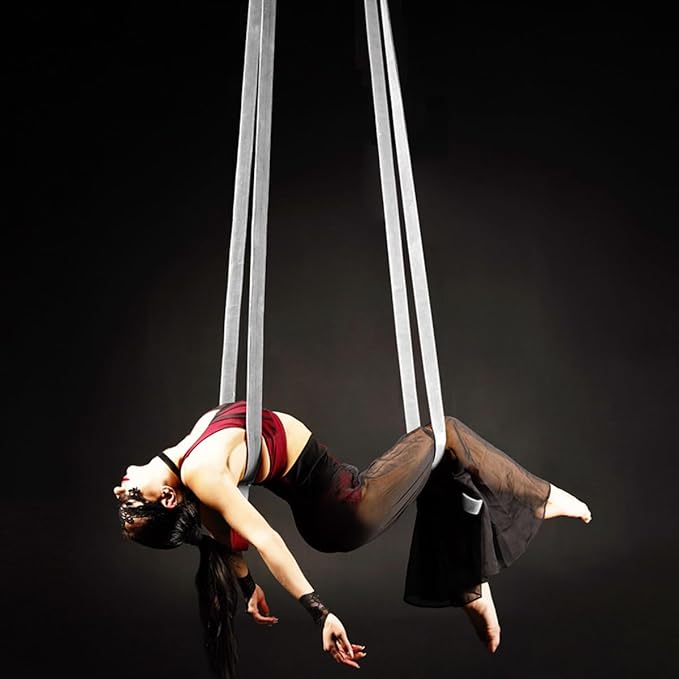 6.6ft 2m Aerial Loops Aerial Straps Ropes Aerial Acrobatics Body Loop Trapeze Circus Apparatuses Equipment Yoga Straps 1 pairs