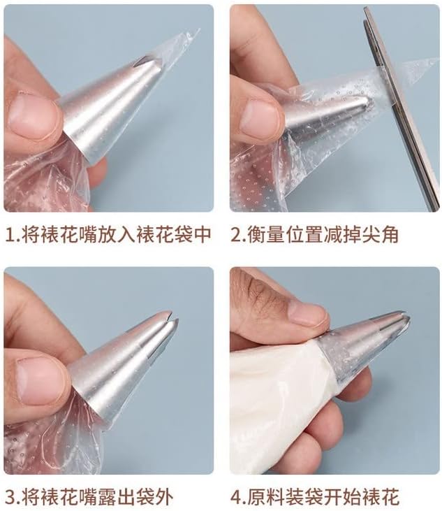 21 Inch Icing Piping Bags,100 Pcs Durable Anti-rupture Frosting Piping Bags Disposable for Wedding Cake Birthday Party Dessert Cookie Biscuit Cupcake Decorating