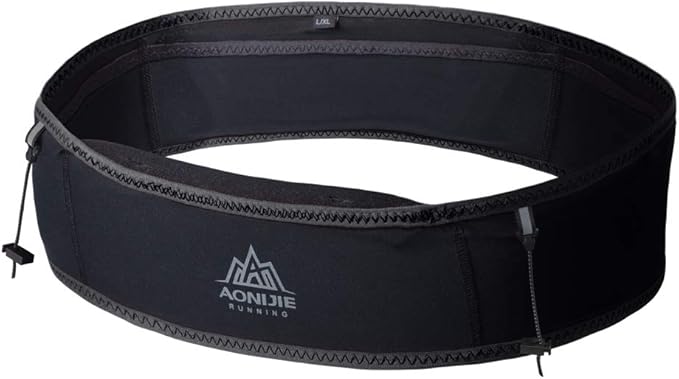 AONIJIE Hydration Belt Running Fanny Pack, with 250ml Soft Water Bottle Flask Phone Holder for Trailing Running Climbing Jogging Cycling Workout Fitness 3 Colors (Black, L/XL)