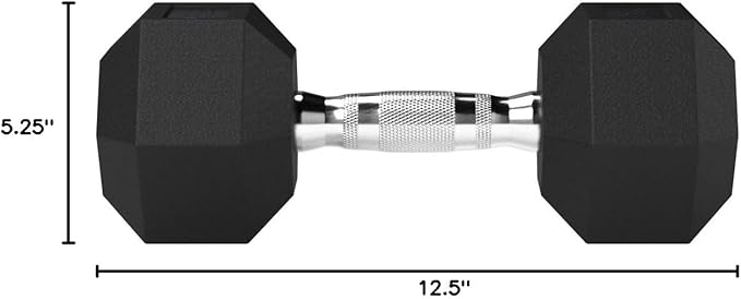 Amazon Basics Rubber Hex Dumbbell Hand Weight