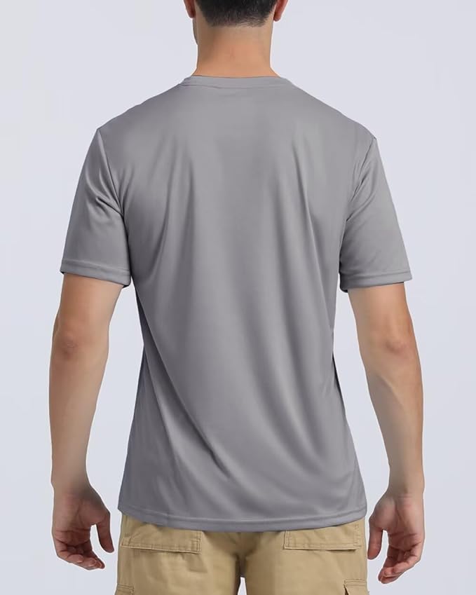 Boladeci Men's Swim Shirt Short Sleeve UPF 50+ Sun Protection SPF UV Moisture Wicking Lightweight Quick Dry Rash Guard