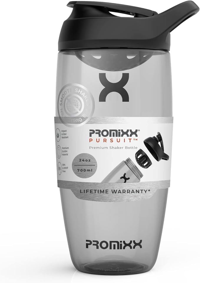 Promixx PURSUIT Protein Shaker Bottle – Premium Sports Shaker Bottles for Protein Mixes and Supplement Shakes – Easy Clean, Durable Protein Shaker Cup