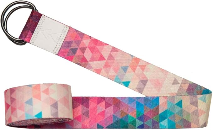 yogadesignlab YOGA DESIGN LAB | The Yoga Strap | Luxurious, Extra Long, Super Soft, Eco Printed | Studio Quality, Adjustable | Safely Stretch Further and Hold Longer | 8 ft Long