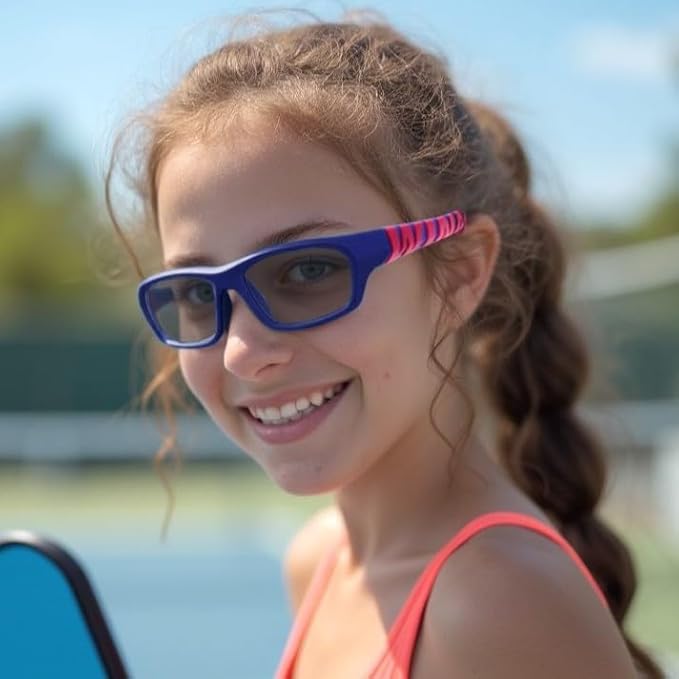 BLUE CUT Sports Protection Goggles, Photochromic Lenses Safety Glasses for Basketball, Pickleball and Outdoor Sports