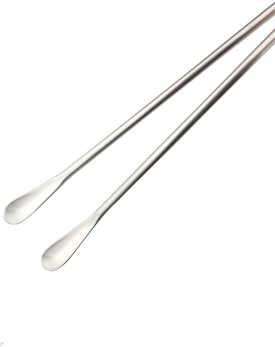 JASHII Matte Long Handle Spoon Cocktail Mixing Stirring Spoons Iced Tea Coffee Spoons with 8.6 inch Long Handle Brushed SUS304 Stainless Steel, 6-Piece