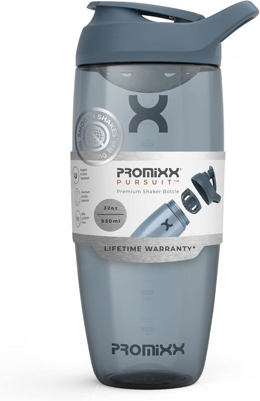 Promixx PURSUIT Protein Shaker Bottle – Premium Sports Shaker Bottles for Protein Mixes and Supplement Shakes – Easy Clean, Durable Protein Shaker Cup