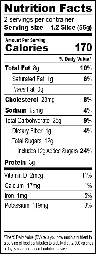 Nadel - Naturally Delicious Banana Nut bread, 8 Pack, Fresh Bananas, Crunchy Walnuts, Lunch snack breakfast bars Natural fresh brand, Cake Slices
