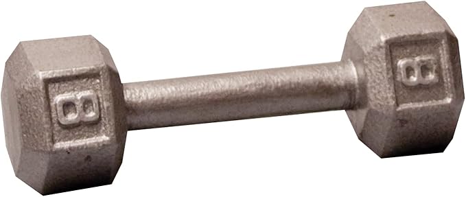 Body-Solid Cast Iron Hexagon Dumbbell, Hand Weights For Men and Women, Weight Dumbbells for Strength Training, Body Building Home Gym Training Gear