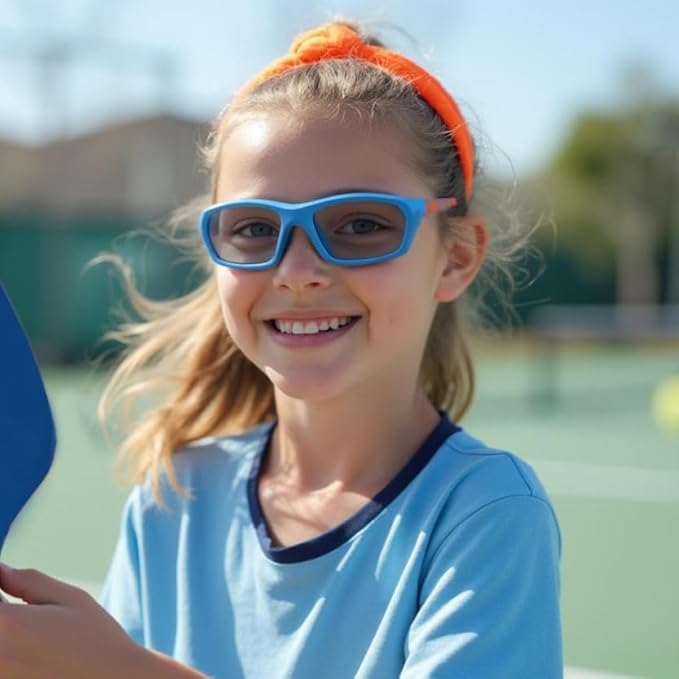 BLUE CUT Sports Protection Goggles, Photochromic Lenses Safety Glasses for Basketball, Pickleball and Outdoor Sports