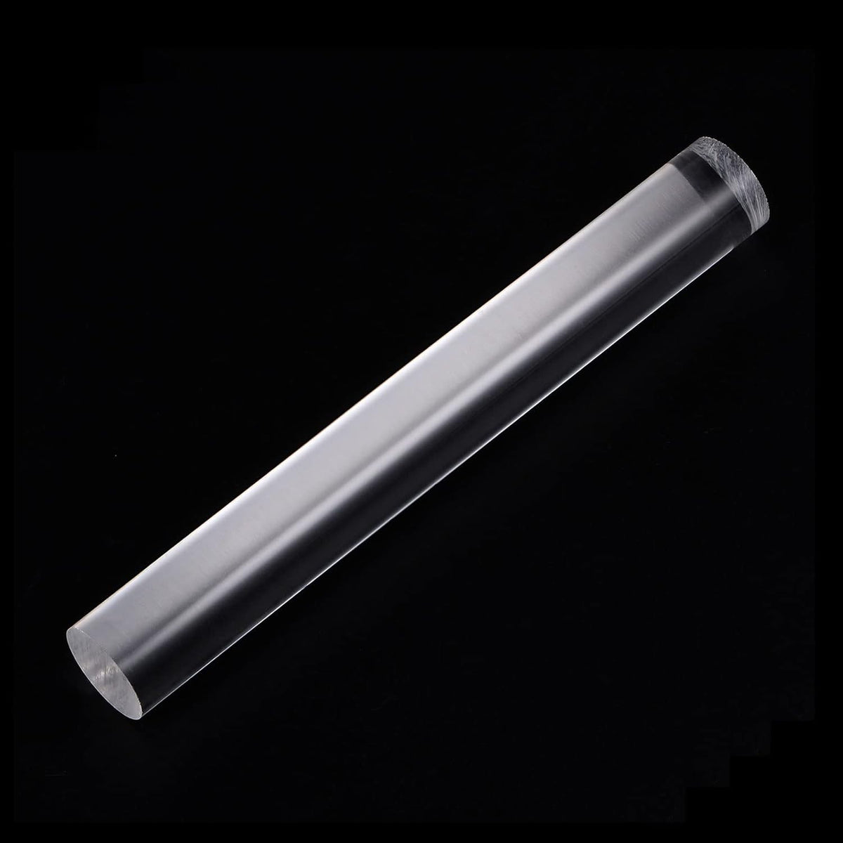 HARFINGTON Acrylic Clay Roller 8 Inch x 1 Inch Solid Non-Stick Plastic Round Tube Roller Polymer Clay Rod Fondant Rolling Pin for Shaping, Sculpting, Modeling DIY Crafts, Transparent