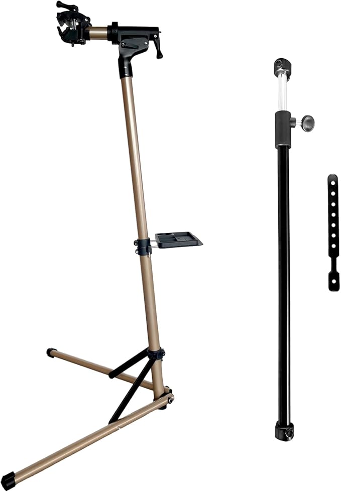 Bike Repair Stand Bicycle Stand for Mechanic Maintenance Rack Road Mountain Lightweight & 360 Adjustable Quick Release Portable Whole Aluminum Alloy for MTB Max 110lbs