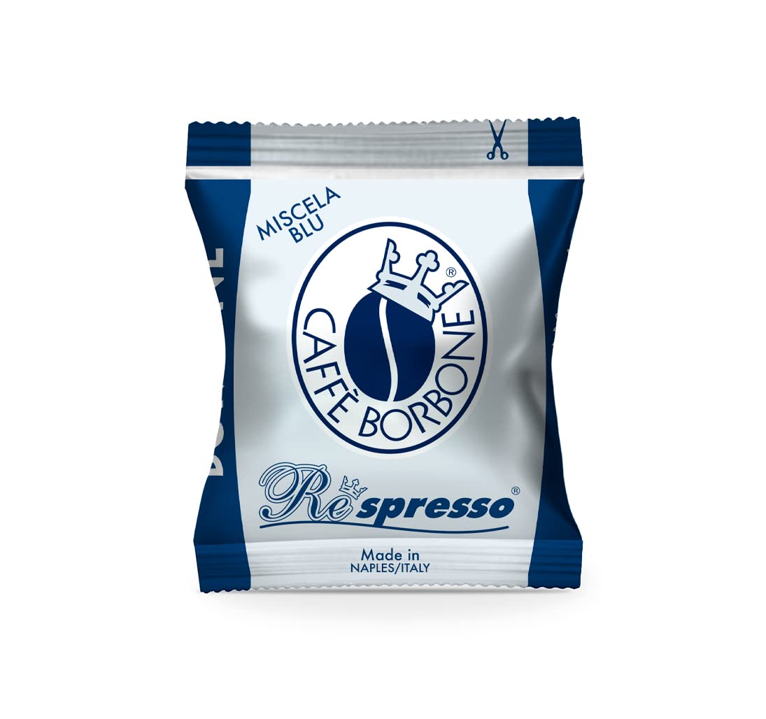 Caffe Borbone Nespresso Compatible Coffee Pods, Blue Blend, Freshly Roasted and Packaged in Italy - 200 Individually Wrapped Coffee Pods - NOT Compatible with Vertuo