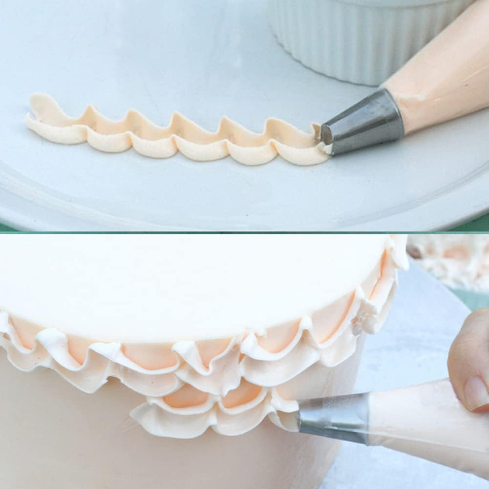 Chrysanthemum Pastry Tips,Rose Flower Piping Tips Set,Tulip Frosting Tips Buttercream Decoration,Icing Piping Pastry Nozzles for Cake Cupcake Decorating,5 Pcs