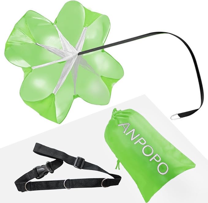 Bfsmile Running Speed Training 56" Parachute with Adjustable Strap, Free Carry Bag. Speed Chute Resistance Running Parachute for Kids Youth and Adults