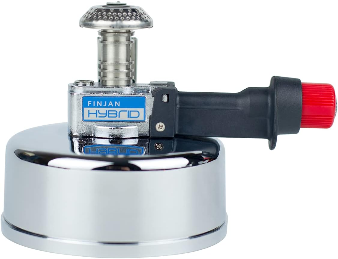 Portable Countertop Butane Burner by Finjan- Portable Butane Burner for Indoor Use. Ideal for Lab or Home- Syphon Coffee Making, Fondue Warmer, S’mores Maker