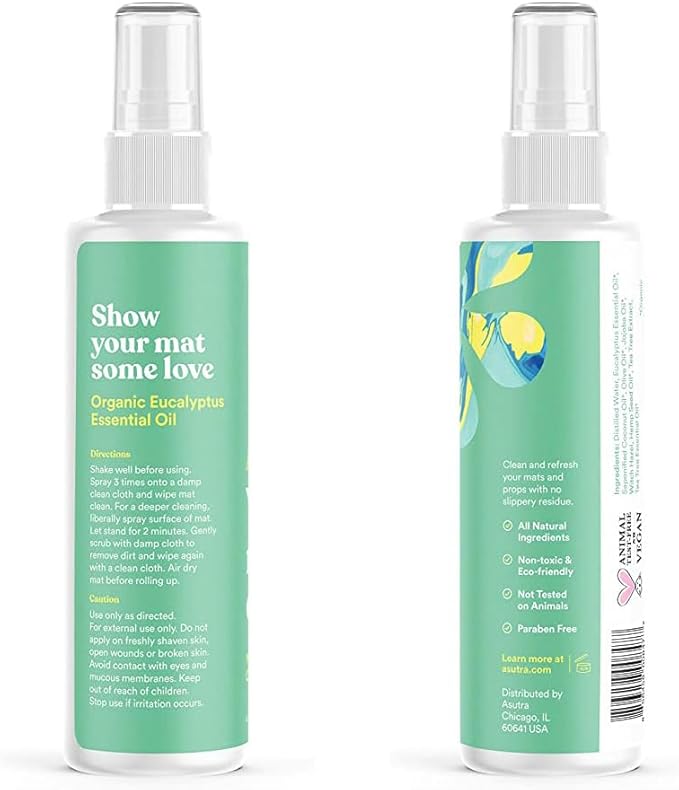ASUTRA Yoga Mat Cleaner Spray Variety Pack (Lavender, Eucalyptus, Citrus), 4 fl oz Each (Pack of 3) - No Slippery Residue, Organic Essential Oils, Deep-Cleansing for Fitness Gear & Gym Equipment