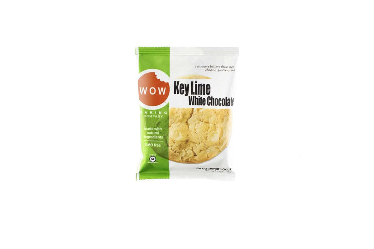 WOW Baking Company Gluten-Free Cookies, Key Lime White Chocolate, 2.75 Ounce (Pack of 12)