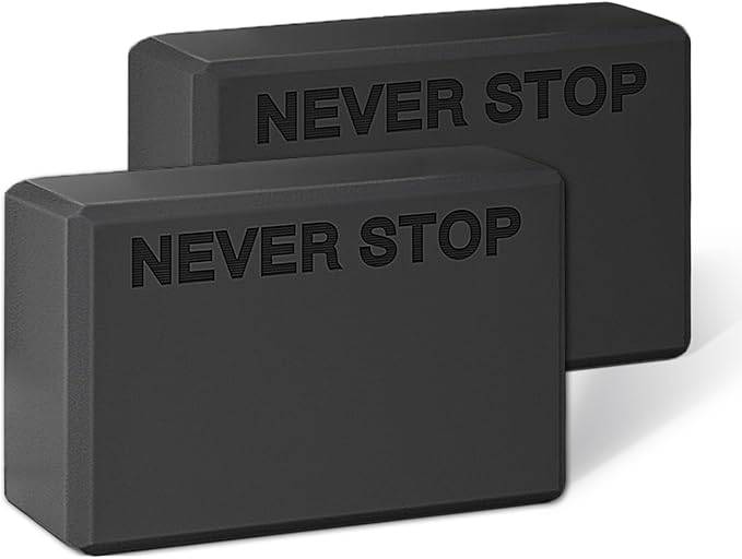 KEEP Yoga Block, High-Density EVA Foam 2 Pack Yoga Block with Non-Slip Textured Surface, Supportive, Lightweight - Ideal for Yoga, Pilates, and Stretching Exercises
