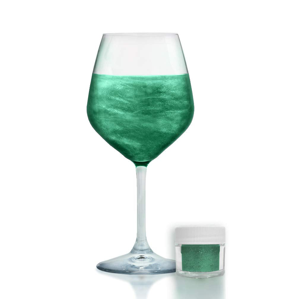 Dark Green BREW GLITTER Edible Glitter For Drinks, Cocktails, Beer, Garnish Glitter & Beverages | KOSHER & HALAL Certified | 100% Edible & Food Grade | Vegan, Gluten, Nut Free (45g Shaker, Dark Green)