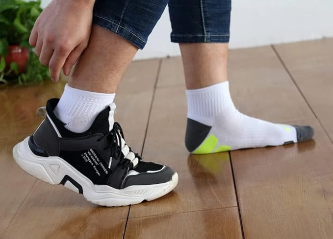 BERING Men's Ankle Socks Athletic Running Cushion Quarter (6 Pairs)