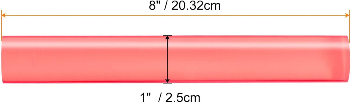 HARFINGTON Acrylic Clay Roller 8 Inch x 1 Inch Solid Non-Stick Plastic Round Tube Roller Polymer Clay Rod Fondant Rolling Pin for Shaping, Sculpting, Modeling DIY Crafts, Pink