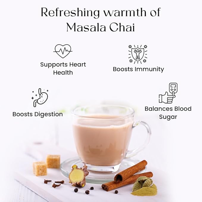 Blendart India's Original Masala Chai Tea bags 100 Count | Eco- Conscious Tea Bags | Premium Assam Black Tea | Ginger and Cardamom Flavour | Whole Loose leaf Tea bags | Indian Spiced Chai Tea Bags