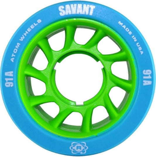 Atom Quad Wheels - Savant (62mmx40mm, Blue (91A), 8pk)