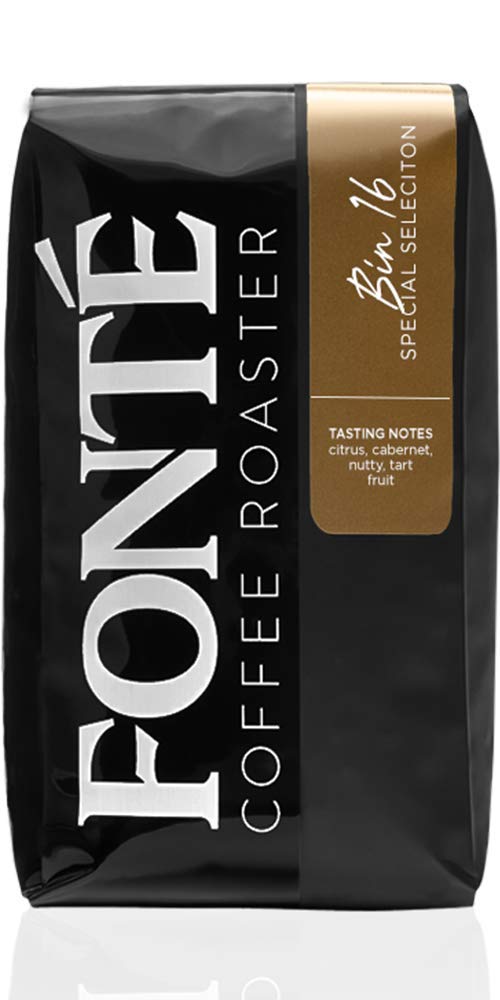 Fonte Coffee Roaster - Whole Bean Coffee - Medium-Dark Fresh Roast - Roasted in Seattle - Single Origin - Citrus, Cabernet, Nutty, Cherry - 12 oz - Bin 16