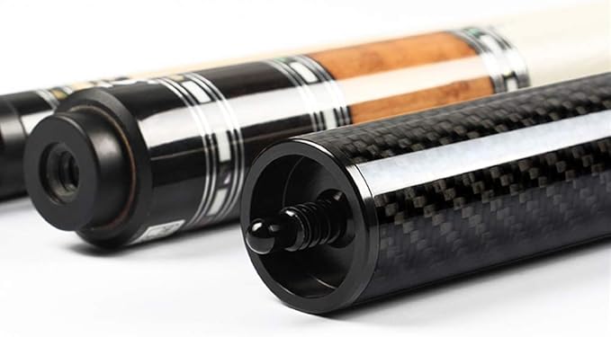 2-Piece Pool Cue Stick + Pool Cue Case with Carbon Extension