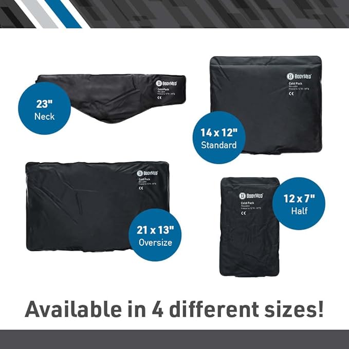 BodyMed Heavy Duty Reusable Urethane Ice Pack for Knee, Arm, Elbow, Shoulder, Back - Professional Grade Cold Therapy for Injuries, Aches, Swelling, Bruises, Sprains - 21 in. x 13 in. (Oversize)