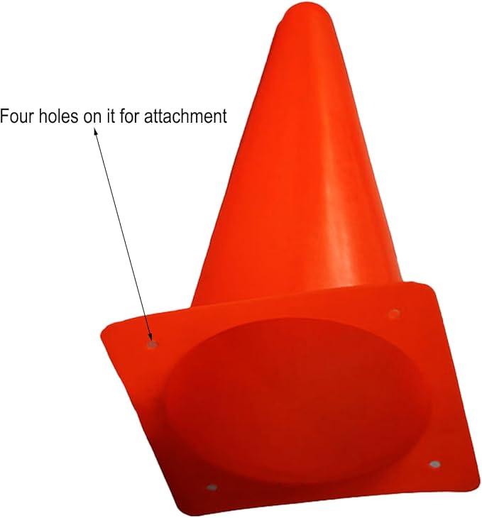 12 Inch Traffic Training Cones, 12 Pack Cones Sports Training Agility Plastic Safety Parking Cones, Agility Field Marker Cones for Soccer Basketball Football, Outdoor Sport Activity