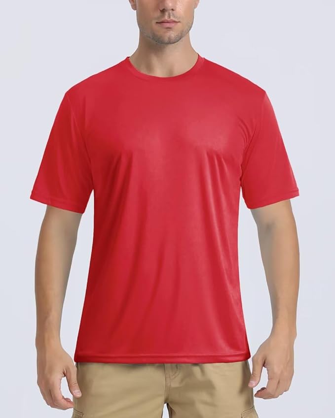 Boladeci Men's Swim Shirt Short Sleeve UPF 50+ Sun Protection SPF UV Moisture Wicking Lightweight Quick Dry Rash Guard