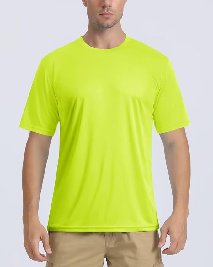 Boladeci Men's Swim Shirt Short Sleeve UPF 50+ Sun Protection SPF UV Moisture Wicking Lightweight Quick Dry Rash Guard