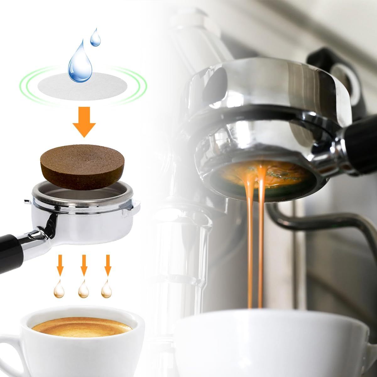 Aieve Espresso Paper Filter Compatible with Breville Barista Espresso Coffee Maker, 58 mm Espresso Filter Puck Screen Portafilter Paper (400 Pcs)