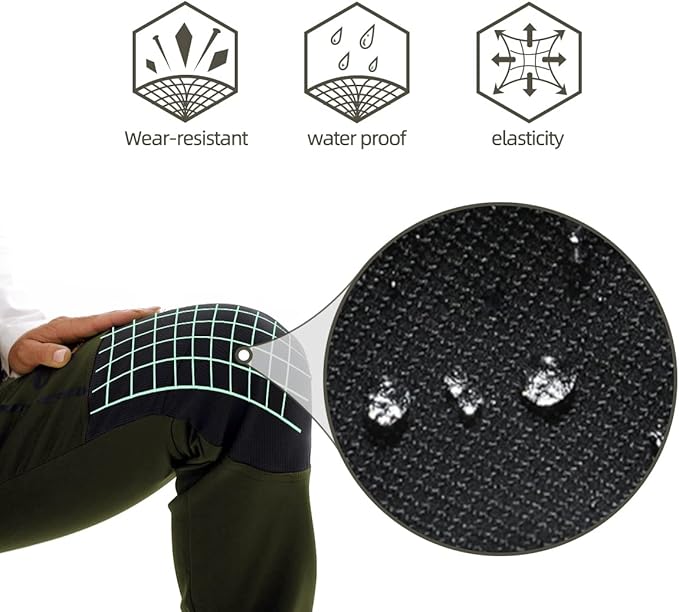 BenBoy Men's Snow Ski Outdoor Waterproof Windproof Fleece Cargo Hiking Pants