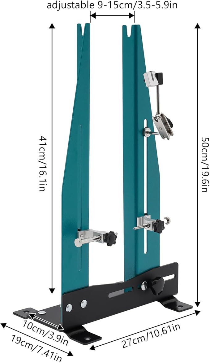 Bicycle Wheel Truing Stand, 360° Swivel Bike Workstands Truing Stand Bicycle Wheel Balancer Adjustable Width 3.5-5.9 Inches with Utility Knob for Wheels Of Children's Bikes, Folding Bikes