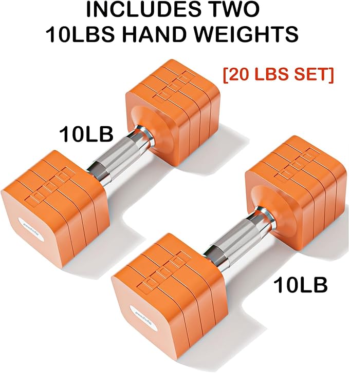 15LB 20LB 50LB Adjustable Dumbbell Set Free Weights Dumbbells Set for Women Men Hand Weights Sets Adjust Dumbbell Weight Sets for Home Gym Exercise Workout Strength Training Equipments