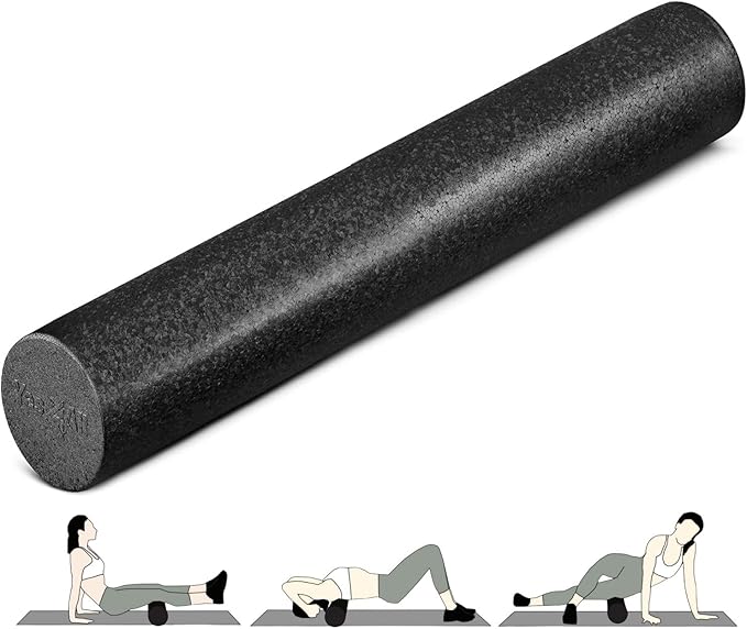 Yes4All High-Density EPP Round Back Roller Foam, Exercise Foam Roller for Yoga, Pilates & Stretching - 12, 18, 24, 36 inch