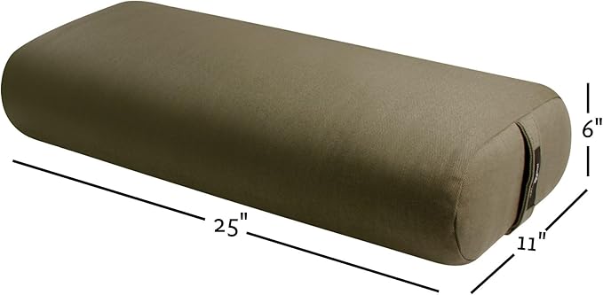 Hugger Mugger Standard Yoga Bolster - Firm, Supportive, Handmade, Durable