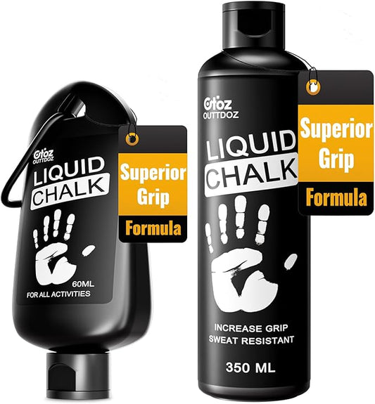 12 oz Superior Grip Liquid Chalk Mess-Free Gym Chalk for Weightlifting, Gymnastics, Rock Climbing, Dancing, Dries in Seconds. Package May Vary.