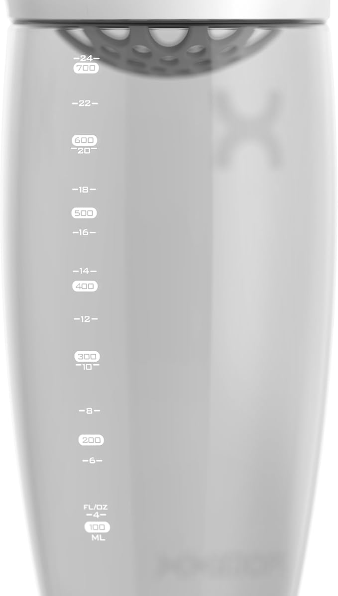 Promixx PURSUIT Protein Shaker Bottle – Premium Sports Shaker Bottles for Protein Mixes and Supplement Shakes – Easy Clean, Durable Protein Shaker Cup, Ceramic White
