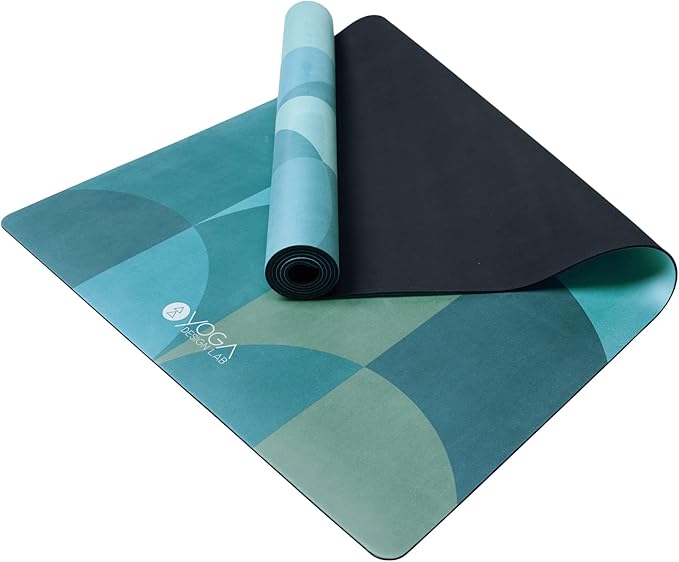 YOGA DESIGN LAB | The Combo Yoga Mat | 2-in-1 Mat+Towel | Eco Luxury | Ideal for Hot Yoga, Power, Bikram, Ashtanga, Sweat | Studio Quality | Includes Carrying Strap!