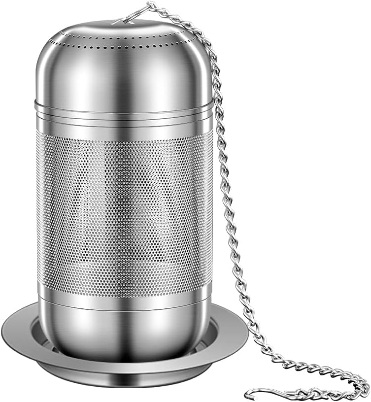 316 Stainless Steel Tea Infuser Reusable Tea Steeper Extra Fine Mesh Tea Infuser Tea Strainer for Loose Leaf Tea Spices and Seasonings (1 Pack - Large)