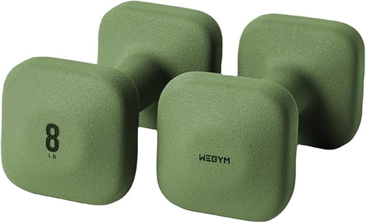 SafeGrip Dumbbells, Anti-Slip, Anti-Roll, Thick Handles, Free Weights, Square Dumbbells for Secure Workouts at Home, Weightlifting, and Personal Training