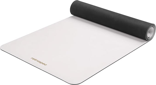 Retrospec Laguna 5mm Yoga Mat - Fitness Mat for Women, Men & Children, Slip-Resistant and Moisture Absorbing Exercise Mat for Home, Pilates, Yoga and Floor Workouts